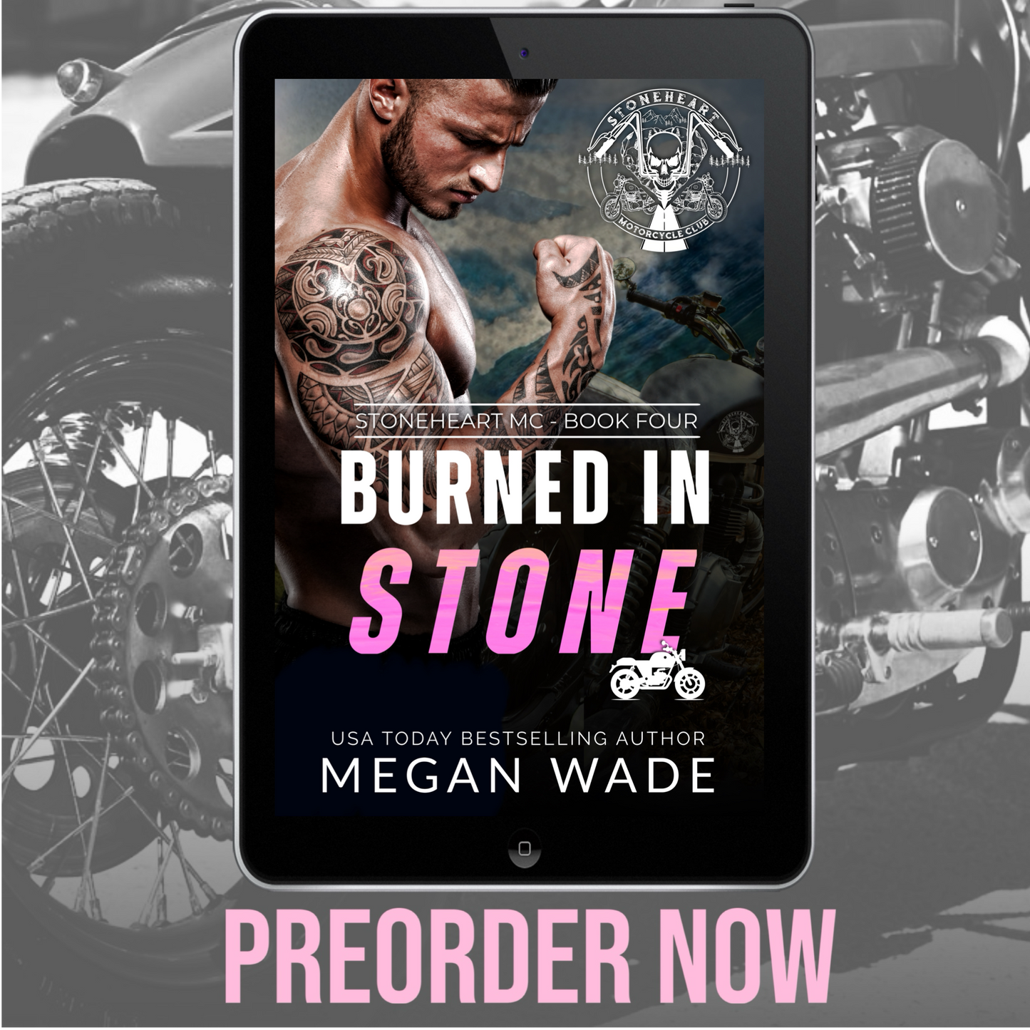 PRE-ORDER - Burned in Stone: a BBW, MC Lite Romance (Stoneheart MC, book 4)