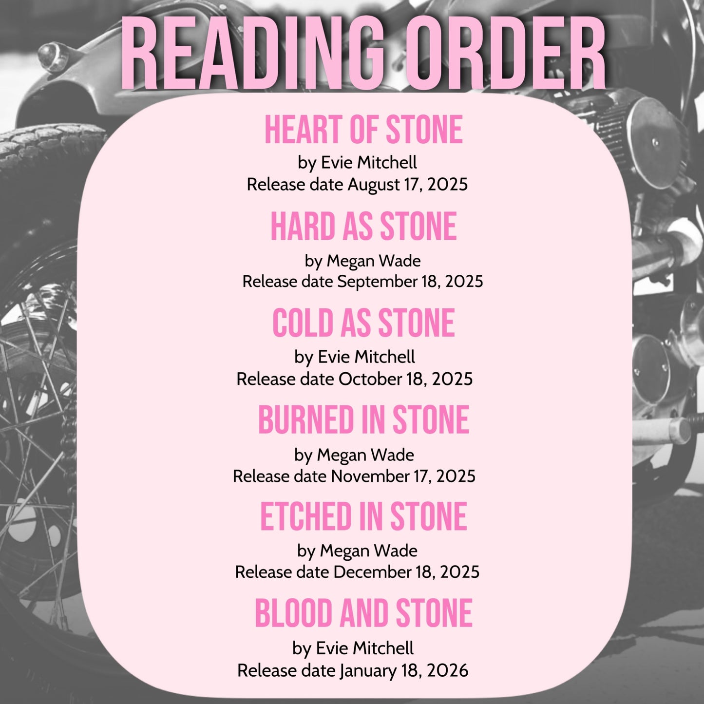 PRE-ORDER - Etched in Stone: MC Lite Romance (Stoneheart MC, book 5)